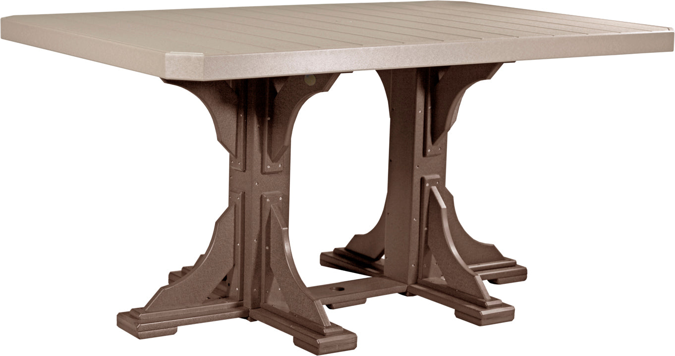 LuxCraft – 4′ x 6′ Rectangular Dining Table – Large Outdoor Table for Six