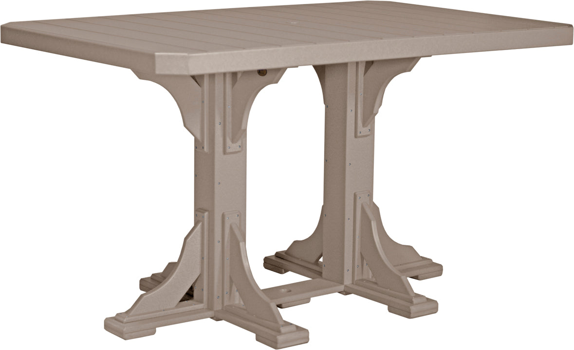 LuxCraft – 4′ x 6′ Rectangular Dining Table – Large Outdoor Table for Six