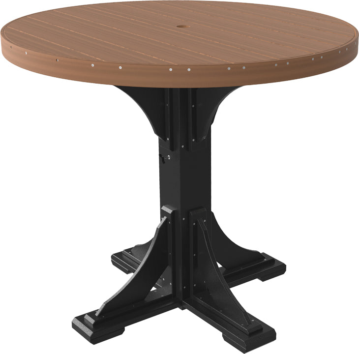 LuxCraft – 4′ Round Dining Table – Outdoor Patio Table with Umbrella Hole