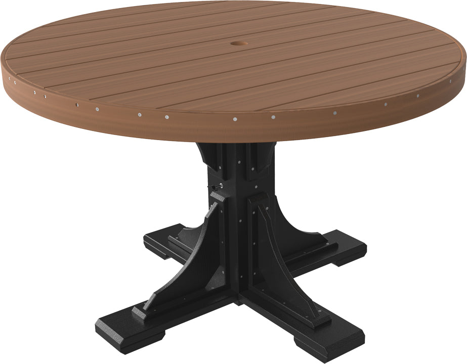 LuxCraft – 4′ Round Dining Table – Outdoor Patio Table with Umbrella Hole