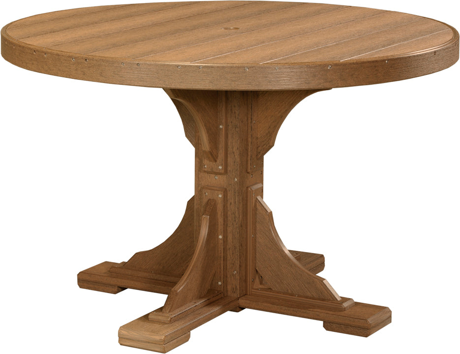 LuxCraft – 4′ Round Dining Table – Outdoor Patio Table with Umbrella Hole