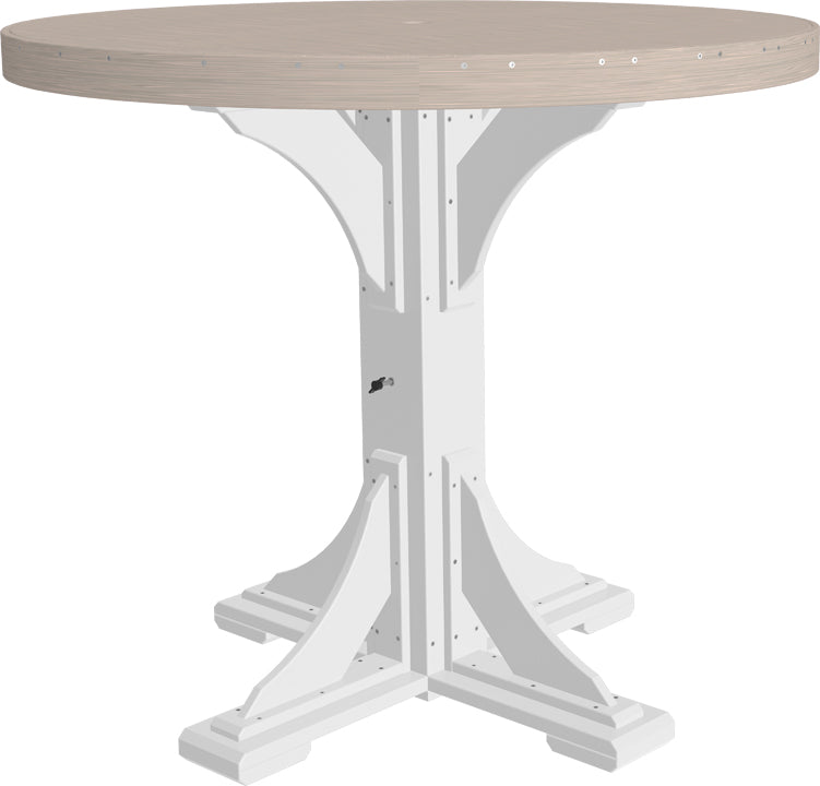 LuxCraft – 4′ Round Dining Table – Outdoor Patio Table with Umbrella Hole