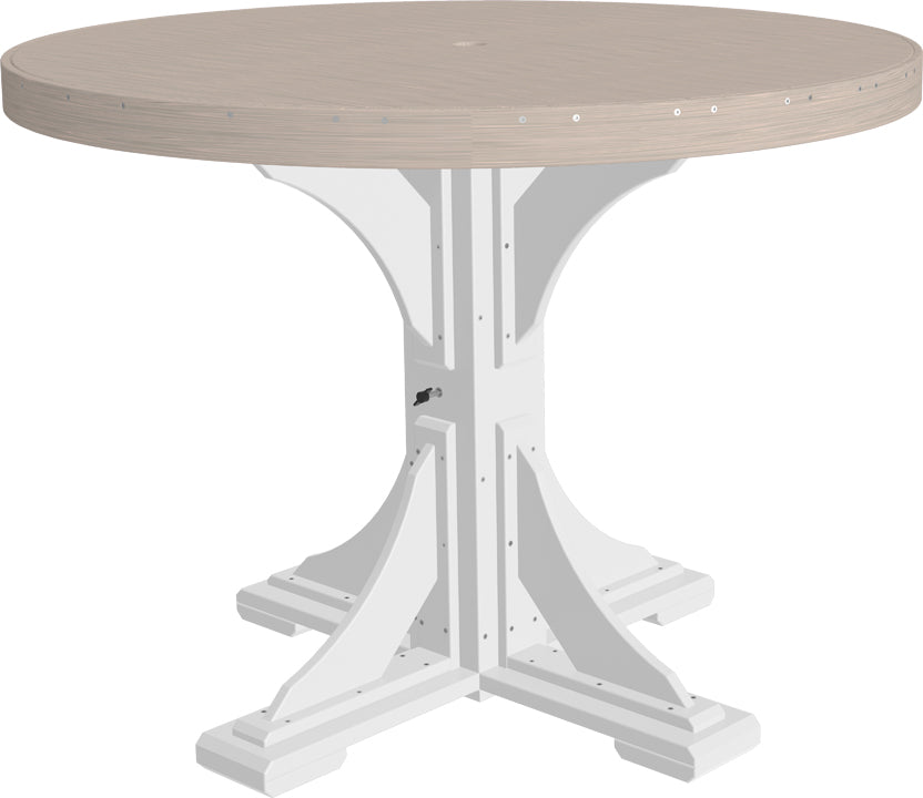 LuxCraft – 4′ Round Dining Table – Outdoor Patio Table with Umbrella Hole
