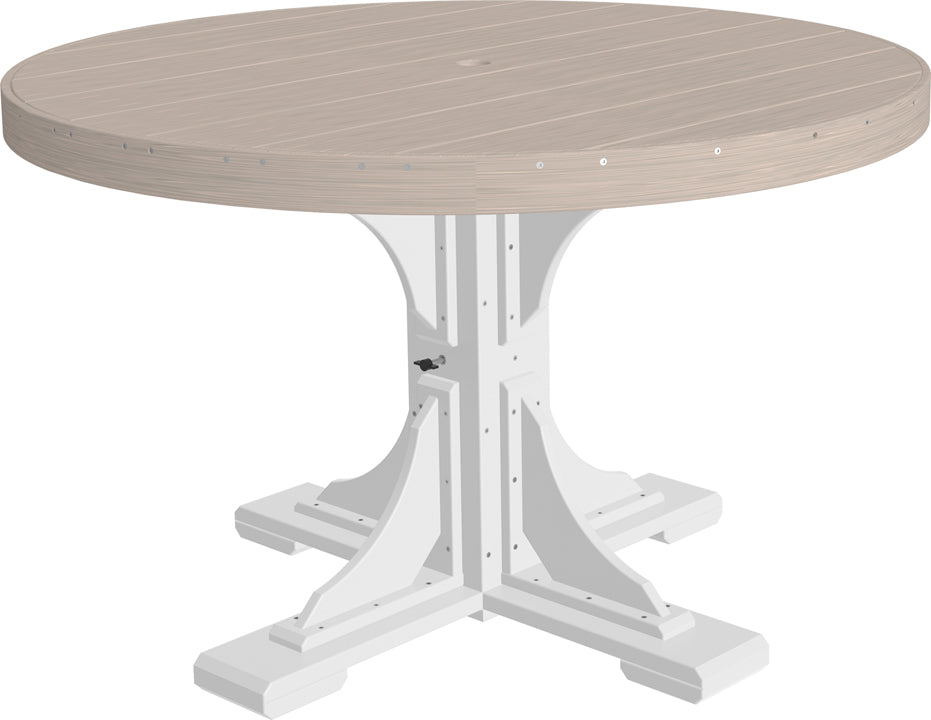 LuxCraft – 4′ Round Dining Table – Outdoor Patio Table with Umbrella Hole