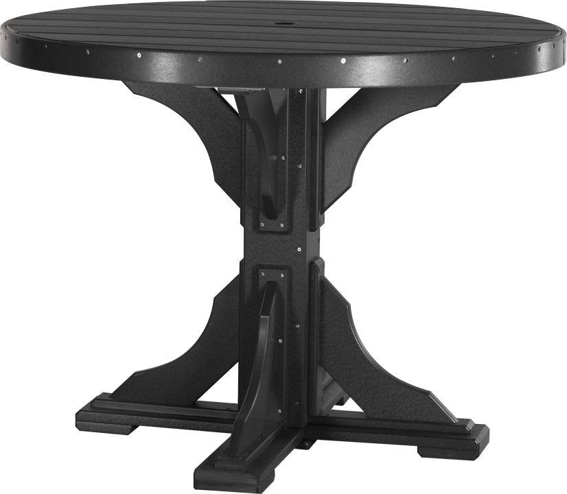 LuxCraft – 4′ Round Dining Table – Outdoor Patio Table with Umbrella Hole