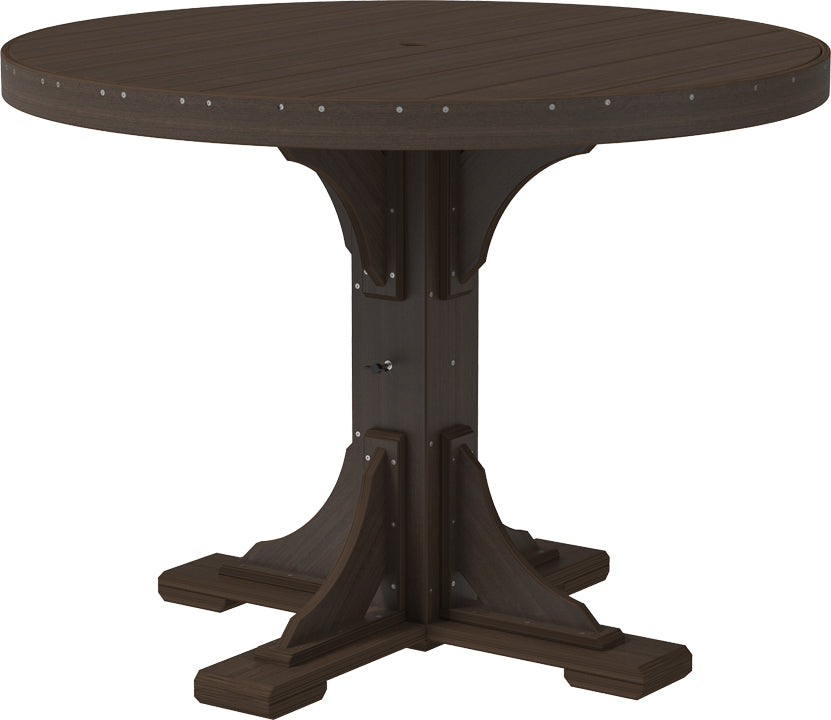 LuxCraft – 4′ Round Dining Table – Outdoor Patio Table with Umbrella Hole