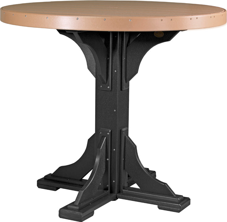 LuxCraft – 4′ Round Dining Table – Outdoor Patio Table with Umbrella Hole