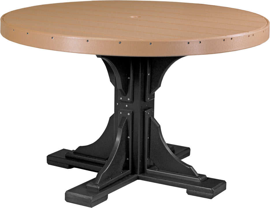 LuxCraft – 4′ Round Dining Table – Outdoor Patio Table with Umbrella Hole