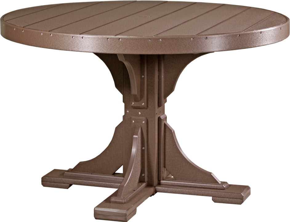 LuxCraft – 4′ Round Dining Table – Outdoor Patio Table with Umbrella Hole