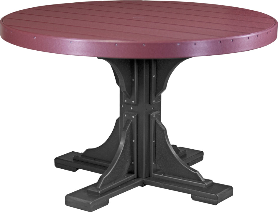 LuxCraft – 4′ Round Dining Table – Outdoor Patio Table with Umbrella Hole