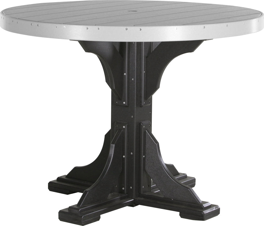 LuxCraft – 4′ Round Dining Table – Outdoor Patio Table with Umbrella Hole