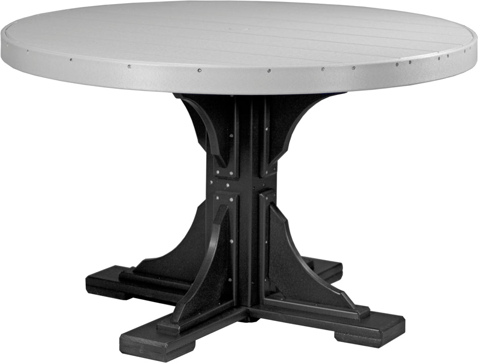 LuxCraft – 4′ Round Dining Table – Outdoor Patio Table with Umbrella Hole