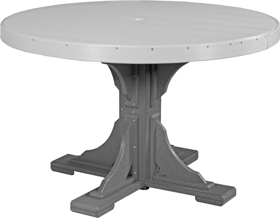 LuxCraft – 4′ Round Dining Table – Outdoor Patio Table with Umbrella Hole