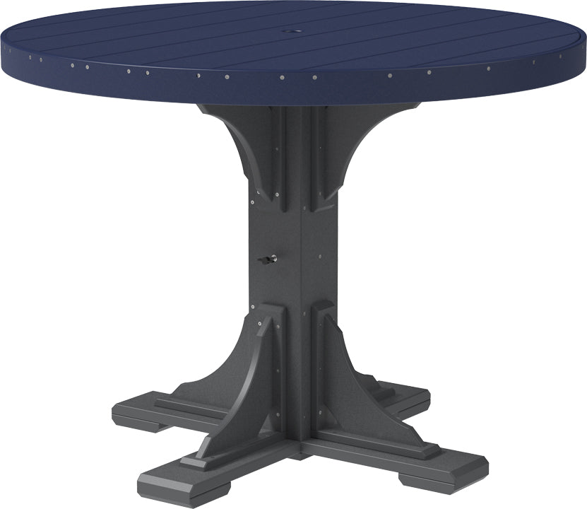 LuxCraft – 4′ Round Dining Table – Outdoor Patio Table with Umbrella Hole