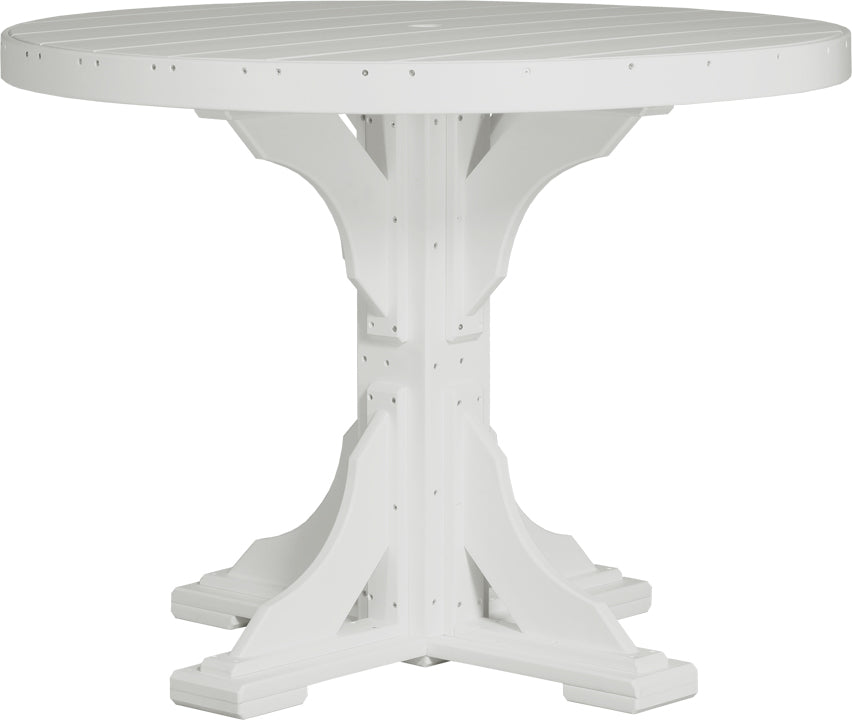 LuxCraft – 4′ Round Dining Table – Outdoor Patio Table with Umbrella Hole