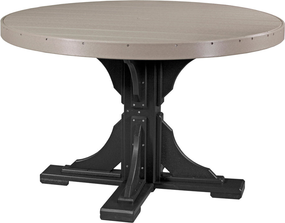 LuxCraft – 4′ Round Dining Table – Outdoor Patio Table with Umbrella Hole