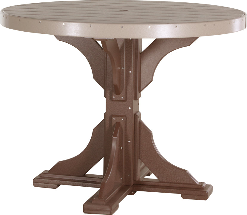 LuxCraft – 4′ Round Dining Table – Outdoor Patio Table with Umbrella Hole