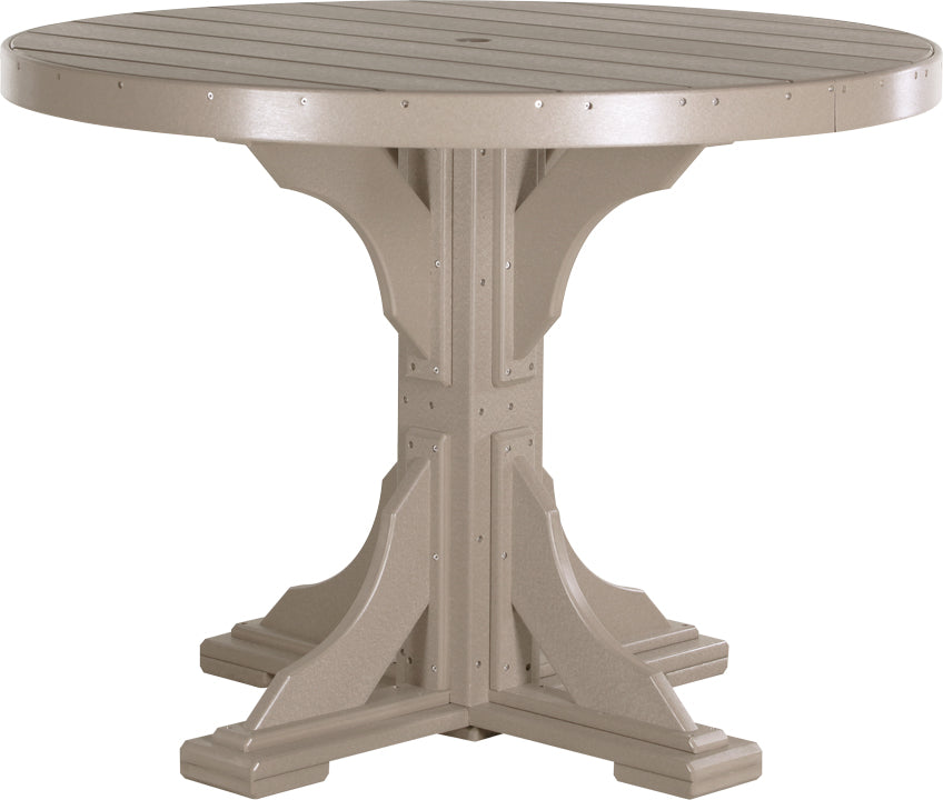 LuxCraft – 4′ Round Dining Table – Outdoor Patio Table with Umbrella Hole