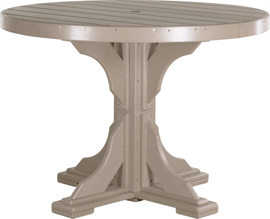 LuxCraft – 4′ Round Dining Table – Outdoor Patio Table with Umbrella Hole