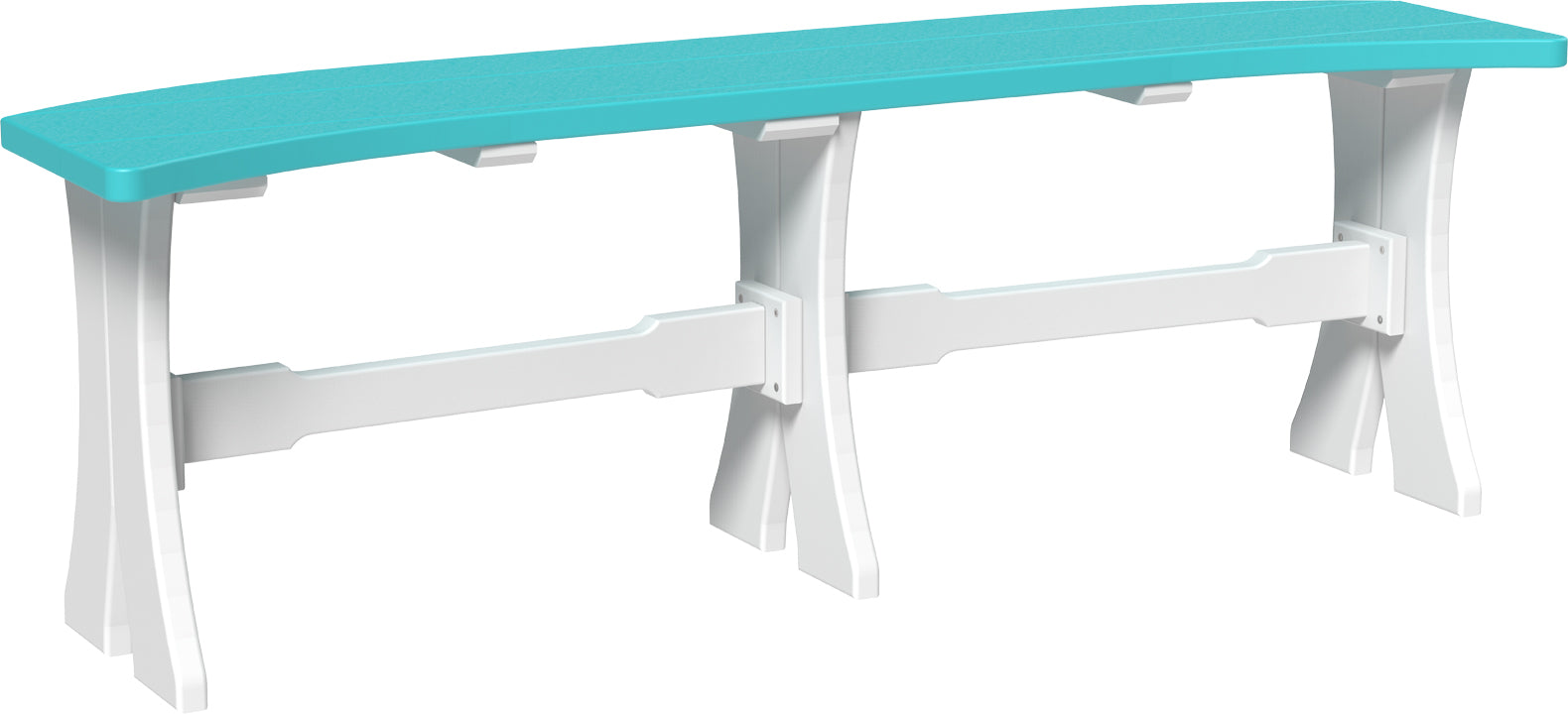 LuxCraft – 52″ Table Bench – Curved Outdoor Bench for Oval Patio Tables