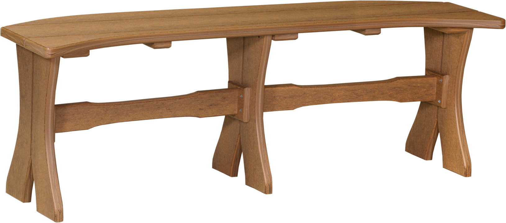 LuxCraft – 52″ Table Bench – Curved Outdoor Bench for Oval Patio Tables