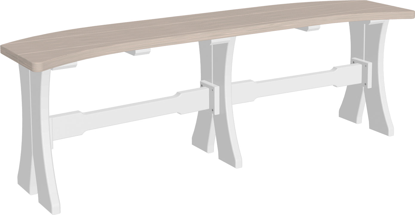 LuxCraft – 52″ Table Bench – Curved Outdoor Bench for Oval Patio Tables