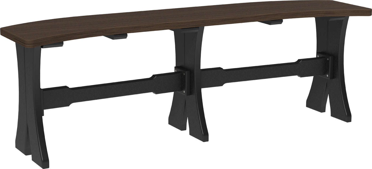 LuxCraft – 52″ Table Bench – Curved Outdoor Bench for Oval Patio Tables
