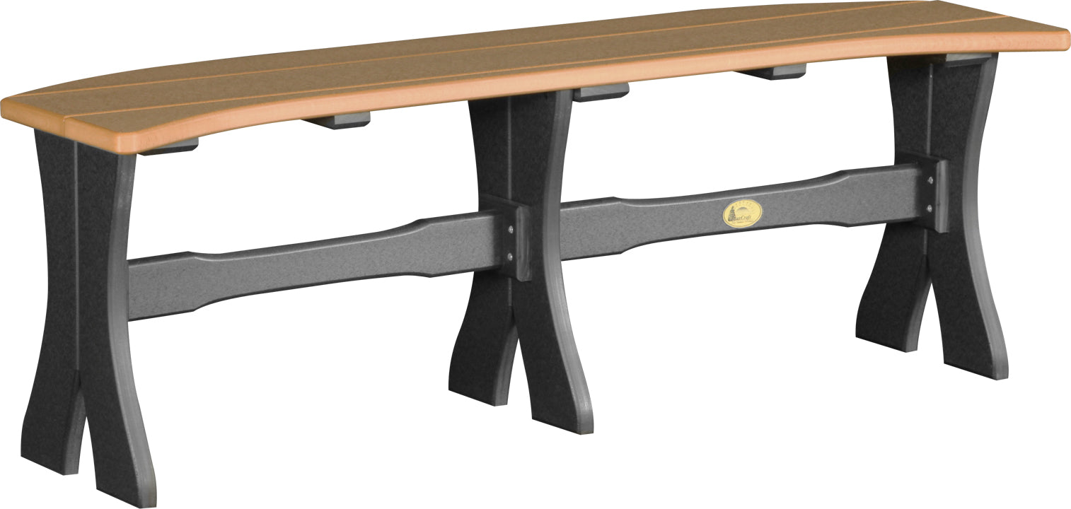 LuxCraft – 52″ Table Bench – Curved Outdoor Bench for Oval Patio Tables