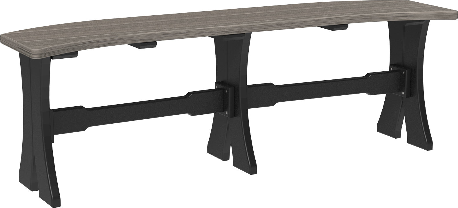 LuxCraft – 52″ Table Bench – Curved Outdoor Bench for Oval Patio Tables