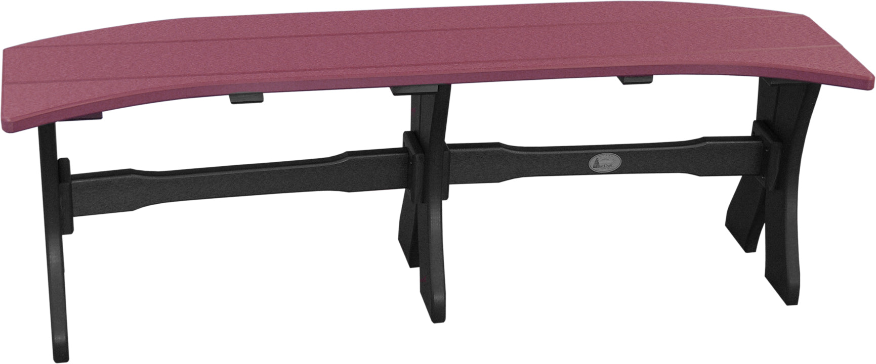 LuxCraft – 52″ Table Bench – Curved Outdoor Bench for Oval Patio Tables