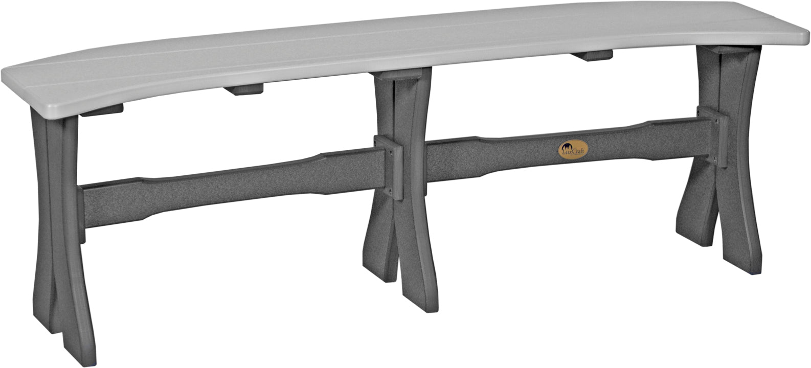 LuxCraft – 52″ Table Bench – Curved Outdoor Bench for Oval Patio Tables