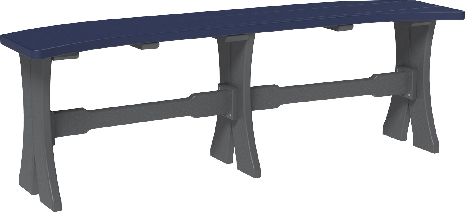 LuxCraft – 52″ Table Bench – Curved Outdoor Bench for Oval Patio Tables