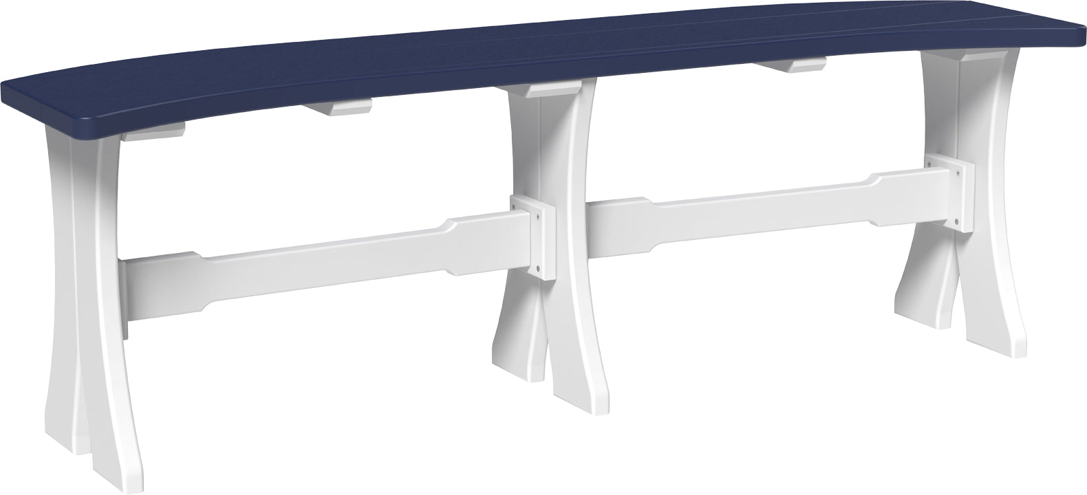 LuxCraft – 52″ Table Bench – Curved Outdoor Bench for Oval Patio Tables