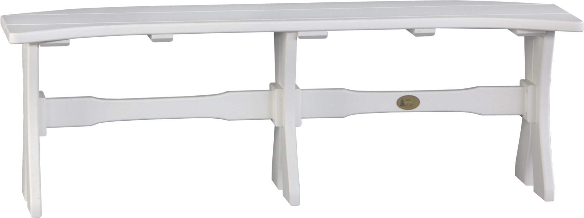 LuxCraft – 52″ Table Bench – Curved Outdoor Bench for Oval Patio Tables