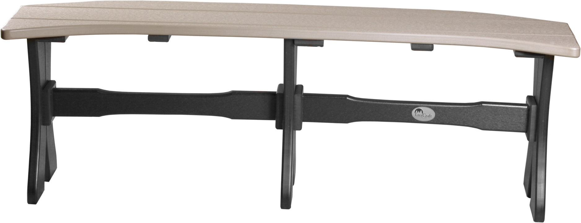LuxCraft – 52″ Table Bench – Curved Outdoor Bench for Oval Patio Tables