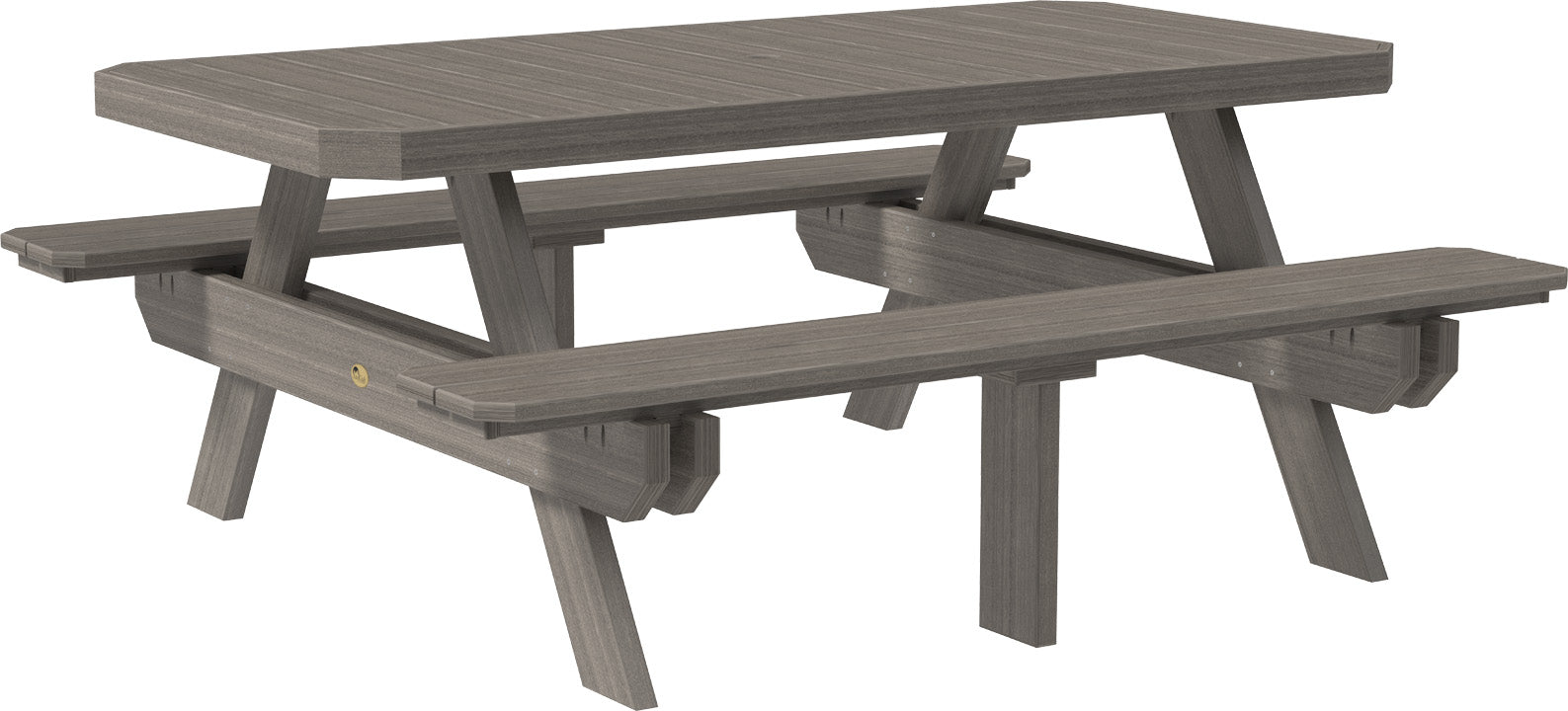 LuxCraft – 6′ Rectangular Picnic Table – Heavy-Duty Outdoor Dining Table