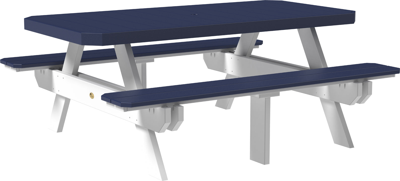 LuxCraft – 6′ Rectangular Picnic Table – Heavy-Duty Outdoor Dining Table