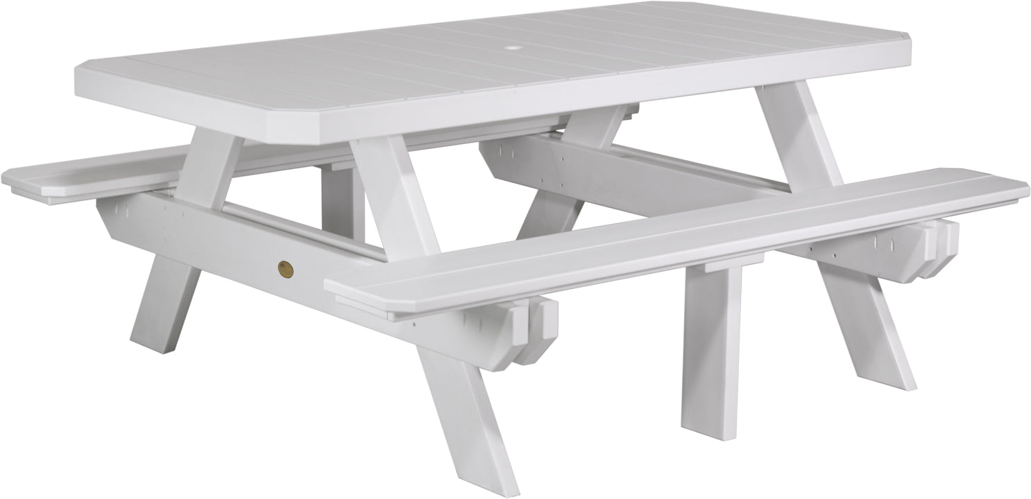 LuxCraft – 6′ Rectangular Picnic Table – Heavy-Duty Outdoor Dining Table