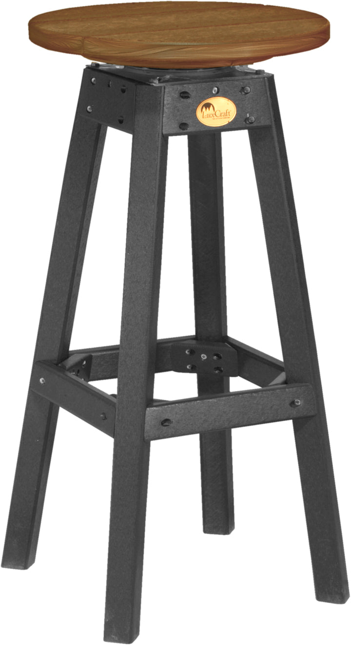 LuxCraft – Bar Stool – 360° Swivel Outdoor Patio Bar Seat