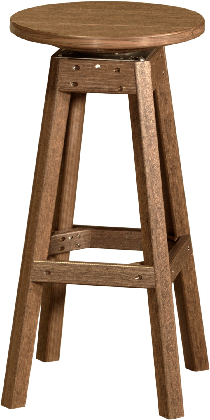 LuxCraft – Bar Stool – 360° Swivel Outdoor Patio Bar Seat
