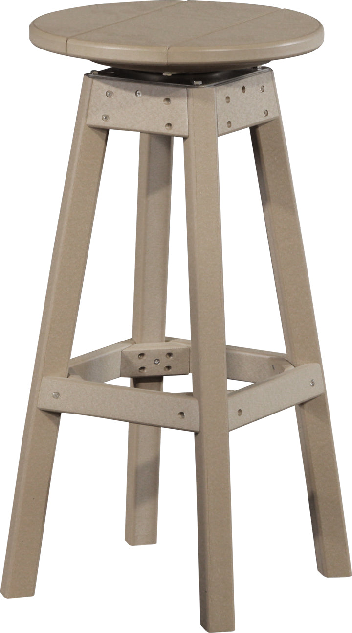 LuxCraft – Bar Stool – 360° Swivel Outdoor Patio Bar Seat