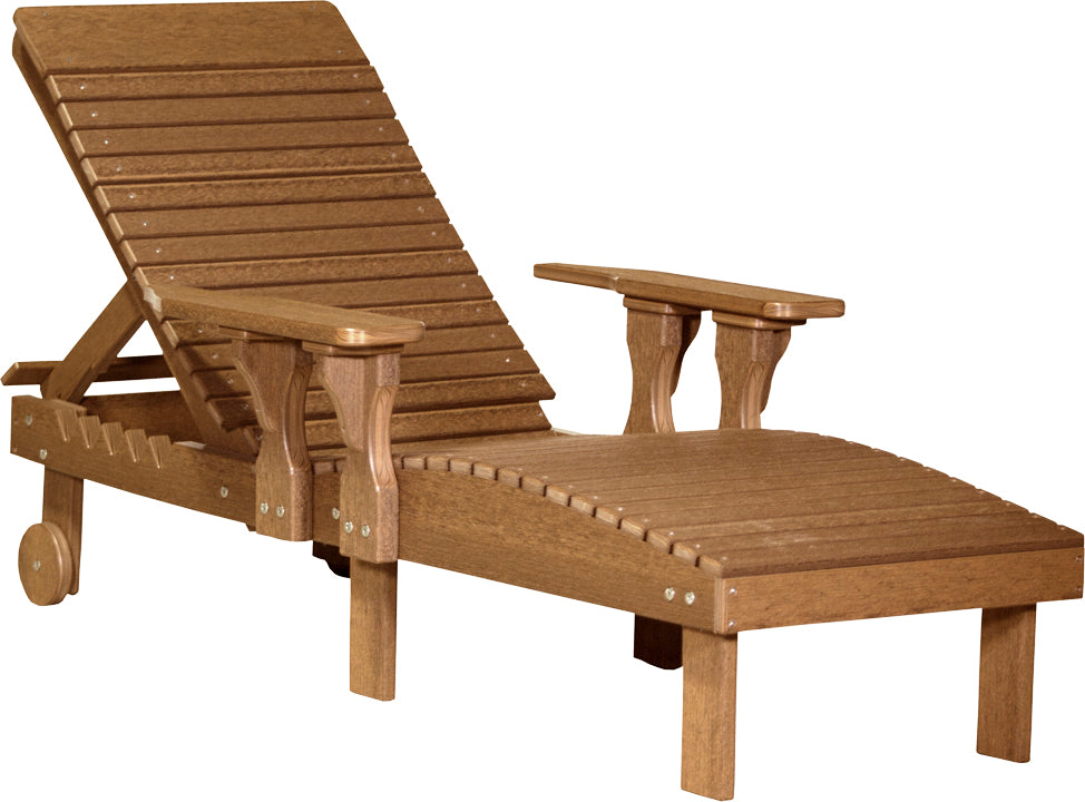LuxCraft – Adjustable Lounge Chair – Outdoor Reclining Chair with Wheels