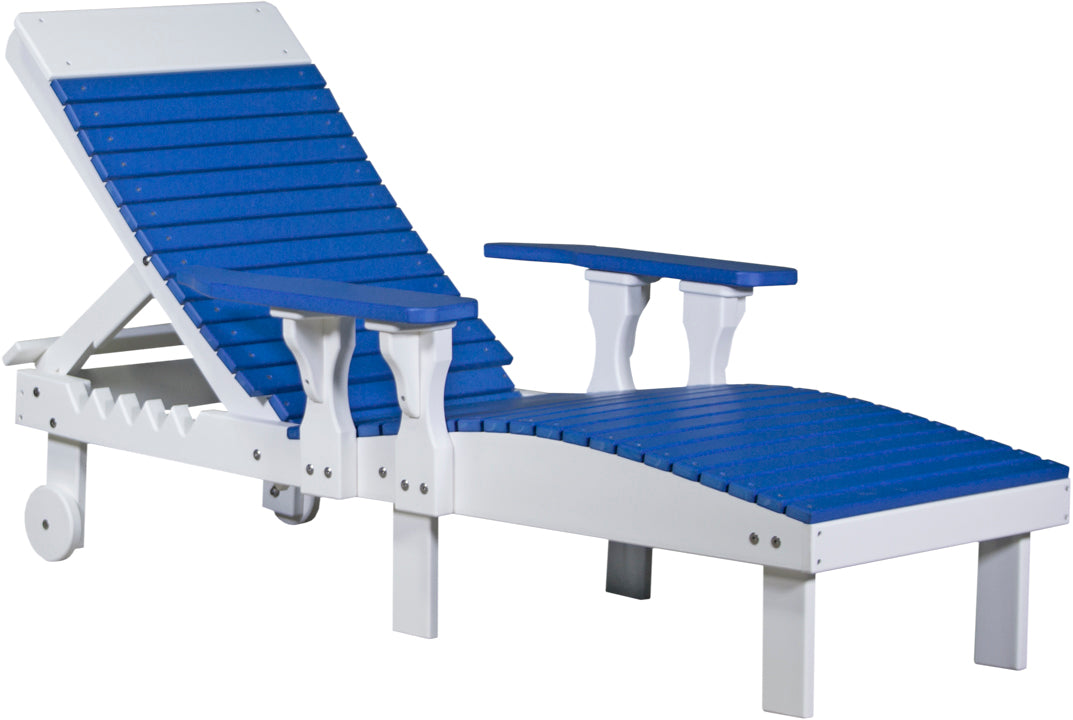 LuxCraft – Adjustable Lounge Chair – Outdoor Reclining Chair with Wheels
