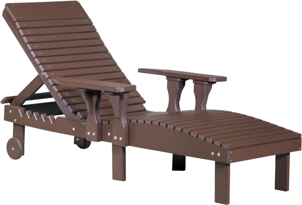 LuxCraft – Adjustable Lounge Chair – Outdoor Reclining Chair with Wheels