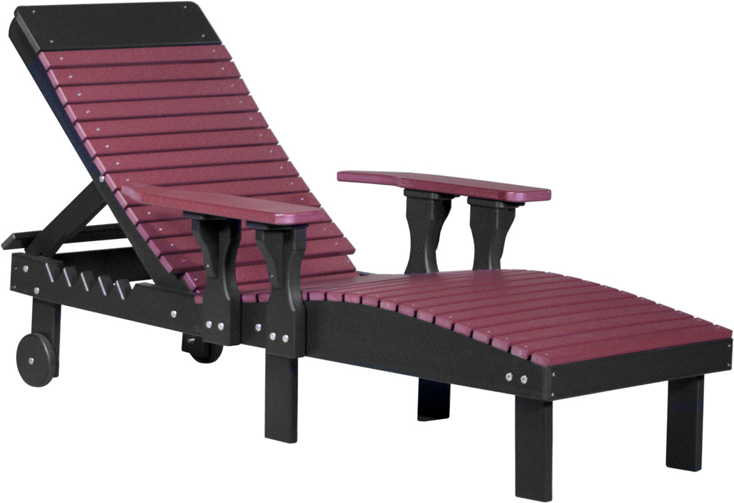 LuxCraft – Adjustable Lounge Chair – Outdoor Reclining Chair with Wheels