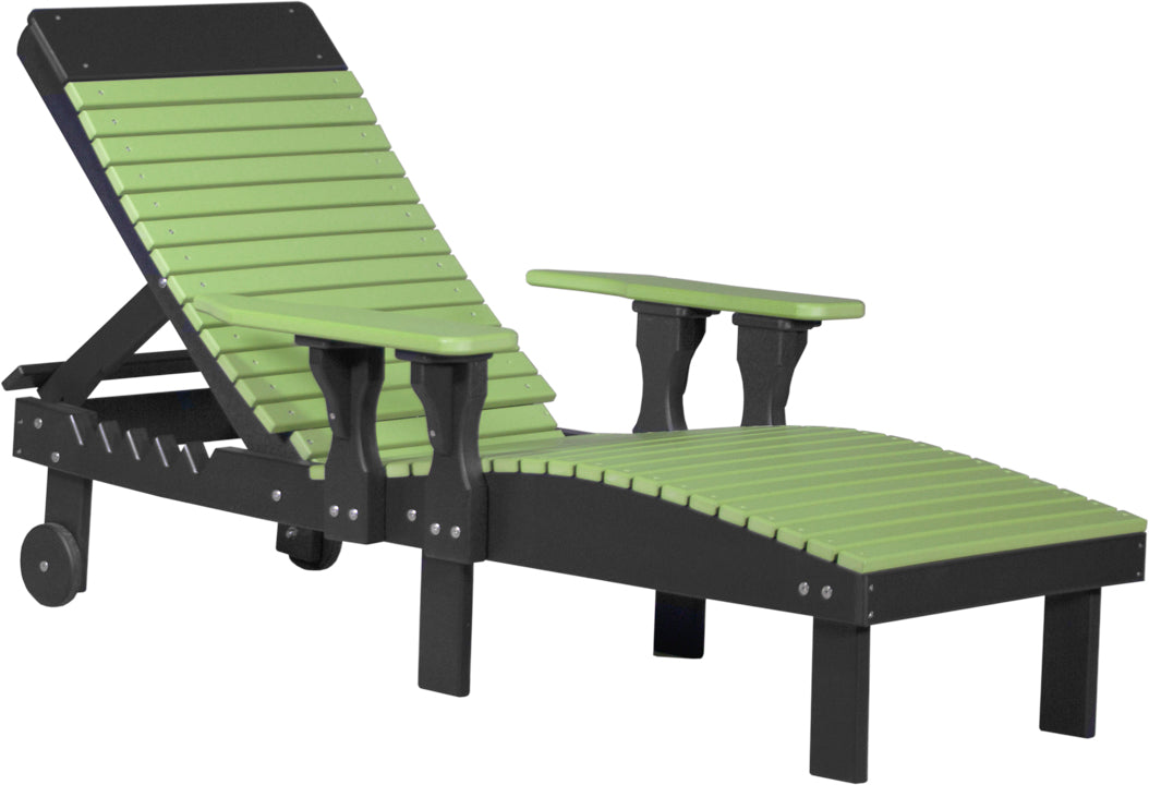 LuxCraft – Adjustable Lounge Chair – Outdoor Reclining Chair with Wheels