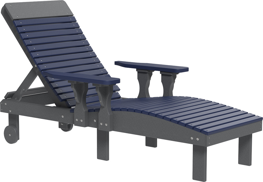 LuxCraft – Adjustable Lounge Chair – Outdoor Reclining Chair with Wheels