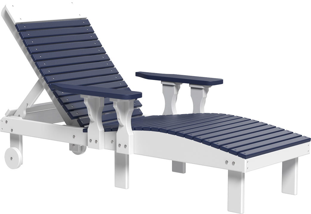 LuxCraft – Adjustable Lounge Chair – Outdoor Reclining Chair with Wheels