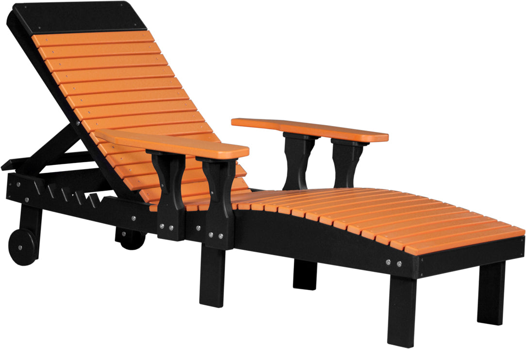 LuxCraft – Adjustable Lounge Chair – Outdoor Reclining Chair with Wheels