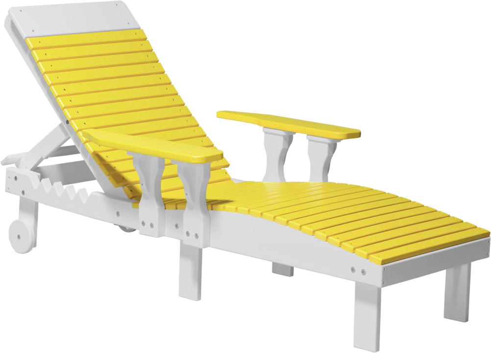 LuxCraft – Adjustable Lounge Chair – Outdoor Reclining Chair with Wheels